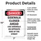 Signmission Sidewalk Closed Ahead Use Sidewalk Danger Sign, Plastic, 7in W x 10in L, 2PK OS-2PACK-DS-P-710-V-2161 - alternate 5
